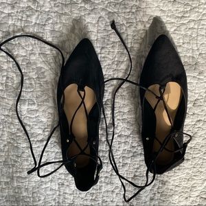 New York and company lace up pointed toe flats